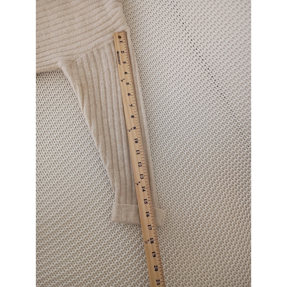 Zara NWT Cream Ribbed Cropped Turtleneck Sweater Long Sleeve Minimalist S XS - Picture 10 of 12